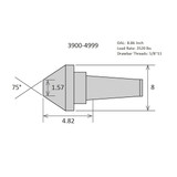 Hhip Mt4 75deg Bull Nose Live Center 8" 3900-4999