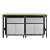 Manhattan Comfort Fortress 3-Piece Mobile Steel Garage Cab 17GMC