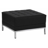 Flash Furniture Leather Ottoman,Black ZB-IMAG-OTTOMAN-GG