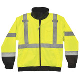 Ergodyne 24478 High-Vis Reflective Winter Bomber Jacket, Fleece Liner, ANSI Compliant, Ergodyne GloWear 8379, 4XL