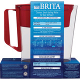 Brita 6-Cup Red Water Filter Pitcher 50769 602401