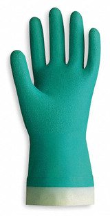 Showa Best 730-10 Size 10 Nitri-Solve 13" Flock 15 Mil Unsupported Nitrile Glove