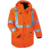 Ergodyne GloWear 8385 ANSI High Visibility 4-in-1 Reflective Safety Jacket, Orange, 3XL