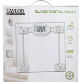 Taylor Digital 400 Lb. Glass Bath Scale, Clear