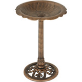 Best Garden Antique Bronze Flower Pedestal Bird Bath B014-B 703334