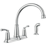 Moen Bexley Dual Handle Lever Kitchen Faucet with Side Spray, Chrome 87403