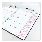 Brownline® PLANNER,MNTHLY,DURAFLX,BK CB1262V.BLK USS-REDCB1262VBLK