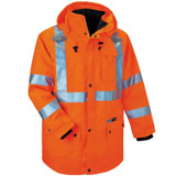 Ergodyne GloWear 8385 ANSI High Visibility 4-in-1 Reflective Safety Jacket, Orange, Large