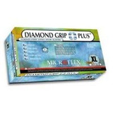 Microflex DGP-350 Diamond Grip Plus Latex Exam Powder Free 9", Latex, XL, Natural