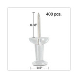 Universal® Clear Push Pins, Plastic, Clear, 0.38", 400-Pack UNV31306 USS-UNV31306