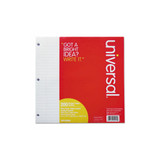Universal® Filler Paper, 3-Hole, 8 X 10.5, Wide/legal Rule, 200/pack UNV20920