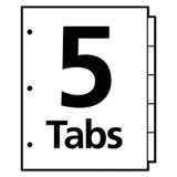 Avery® INDEX,BNDR,LTR,5 TAB,WHT 23075 USS-AVE23075