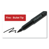 Universal™ Pen-Style Permanent Marker, Fine Bullet Tip, Black, Dozen UNV07071 USS-UNV07071