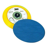 Stikit Disc Pad, Foam, 6 in dia, 5/16-24 arbor, 7.38 in L, Yellow