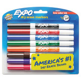 EXPO® Low-Odor Dry-Erase Marker, Fine Bullet Tip, Assorted Colors, 8/set 86601