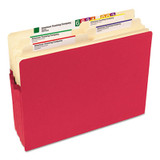 Smead™ Colored File Pockets, 3.5" Expansion, Letter Size, Red 73231 USS-SMD73231