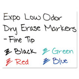 EXPO® Low-Odor Dry-Erase Marker, Fine Bullet Tip, Assorted Colors, 4-set 86074 USS-SAN86074