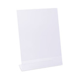 Universal® Clear L-Style Freestanding Frame, 8.5 x 11 Insert, 3/Pack UNV76852