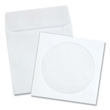 Quality Park™ CD/DVD Sleeves, 1 Disc Capacity, White, 100/Box QUA62903