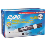 EXPO® Low-Odor Dry-Erase Marker, Broad Chisel Tip, Black, Dozen 80001