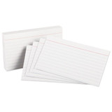 Oxford™ Heavyweight Ruled Index Cards, 3 X 5, White, 100/pack 63500