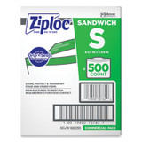 Ziploc® Resealable Sandwich Bags, 1.2 Mil, 6.5" X 6", Clear, 500-box 682255 USS-SJN682255