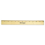 Westcott® Wood Ruler With Single Metal Edge, Standard, 12" Long 05011