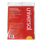 Universal® Laminating Pouches, 3 Mil, 9" X 11.5", Gloss Clear, 25-pack UNV84620 USS-UNV84620
