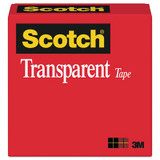 Scotch® Transparent Tape, 1" Core, 0.5" X 36 Yds, Transparent 600