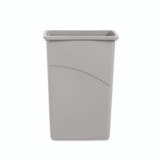 Boardwalk® Slim Waste Container, 23 gal, Plastic, Gray 1868188