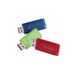 Verbatim® Store 'n' Go Usb Flash Drive, 8 Gb, Assorted Colors, 3/pack 98703