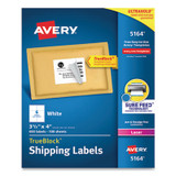Avery® LABEL,ADRS,3.33X4,6/SH 05164