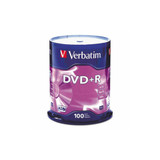 Verbatim® Dvd+r Recordable Disc, 4.7 Gb, 16x, Spindle, Silver, 100/pack 95098