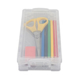 Advantus Super Stacker Pencil Box, Plastic, 8.25 x 3.75 x 1.5, Clear 40309 USS-AVT40309