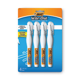 BIC® Wite-Out Shake 'n Squeeze Correction Pen, 8 Ml, White, 4/pack WOSQPP418