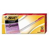 BIC® PEN,BALLPNT,CRYSTL,MED,RD MS11 RED USS-BICMS11RD