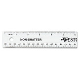 Westcott® RULER,12",NON-SHATTER,CLR 13862