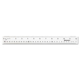 Westcott® Clear Flexible Acrylic Ruler, Standard/metric, 12" Long, Clear 10562