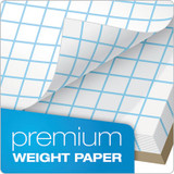 TOPS™ Quadrille Pads, Quadrille Rule (8 Sq-in), 50 White 8.5 X 11 Sheets 33081 USS-TOP33081