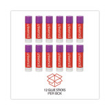 Universal® Glue Stick, 0.74 Oz, Applies Purple, Dries Clear, 12-pack UNV74750 USS-UNV74750