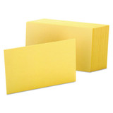 Oxford™ Unruled Index Cards, 4 X 6, Canary, 100/pack 7420 CAN
