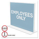 deflecto® Classic Image Double-Sided Sign Holder, 11 x 8.5 Insert, Clear 69301