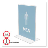 deflecto® Classic Image Double-Sided Sign Holder, 5 X 7 Insert, Clear 69101