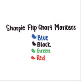 Sharpie® Flip Chart Marker, Broad Bullet Tip, Assorted Colors, 4-set 22474 USS-SAN22474