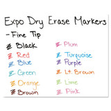 EXPO® Low-Odor Dry-Erase Marker, Fine Bullet Tip, Assorted Colors, 12-set 86603 USS-SAN86603