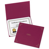 Oxford™ Certificate Holder, 11.25 x 8.75, Burgundy, 5/Pack 29900585BGD