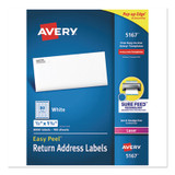 Avery® LABEL,ADRS,.5X1.75,80/SH 05167
