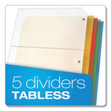 Cardinal® Poly Ring Binder Pockets, 8.5 x 11, Assorted Colors, 5-Pack 84007 USS-CRD84007