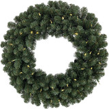 Gerson 30 In. 50-Bulb Color Changing LED Balsam Pine Prelit Wreath 1427810DIB-CC