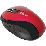 iHome Red Ergonomic Wireless Desktop Mouse